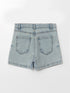 LC Waikiki Women's Standard Fit Plain Jean Shorts Skirt